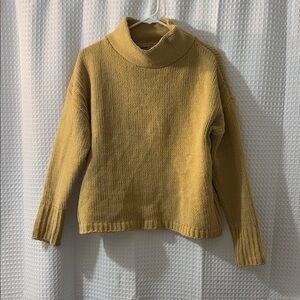 Philosophy Women Sweater Camel Chenille Raglan Sleeve Mock Neck Pullover Size M